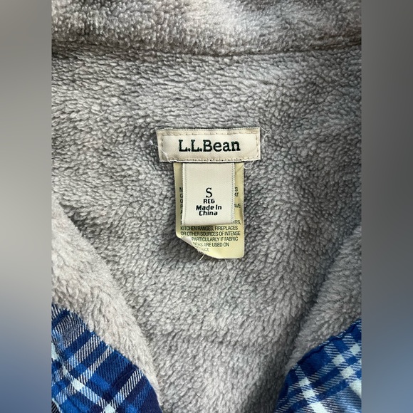 LLBean Fleece Lined Flannel Shirt - Picture 3 of 3